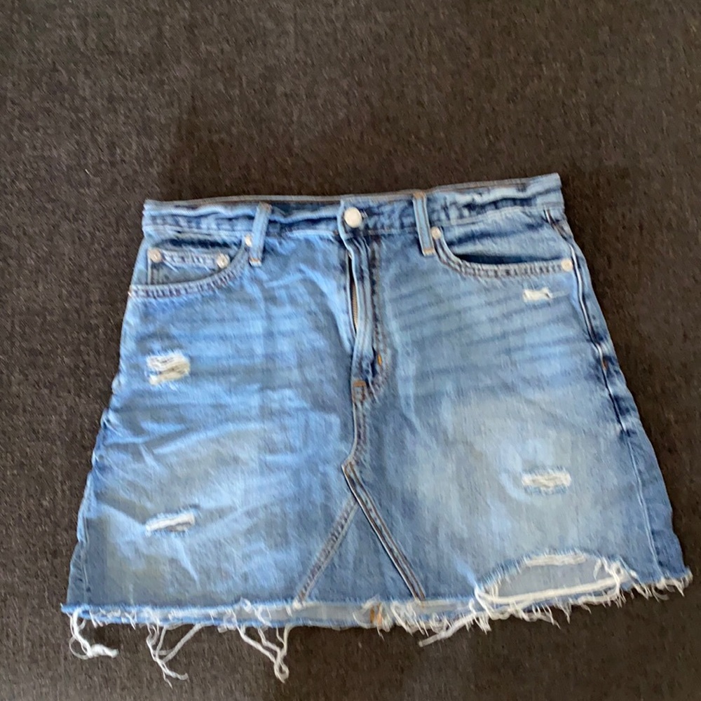 Gap Distressed Denim Miniskirt